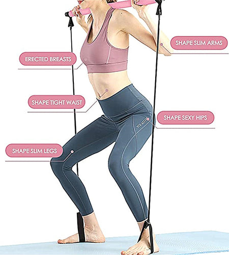 Portable Pilates Bar and Resistance Band